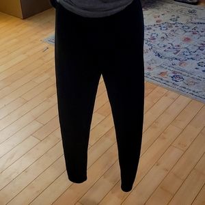 3/$30- BLACK LINED LEGGINGS- JUST COZY